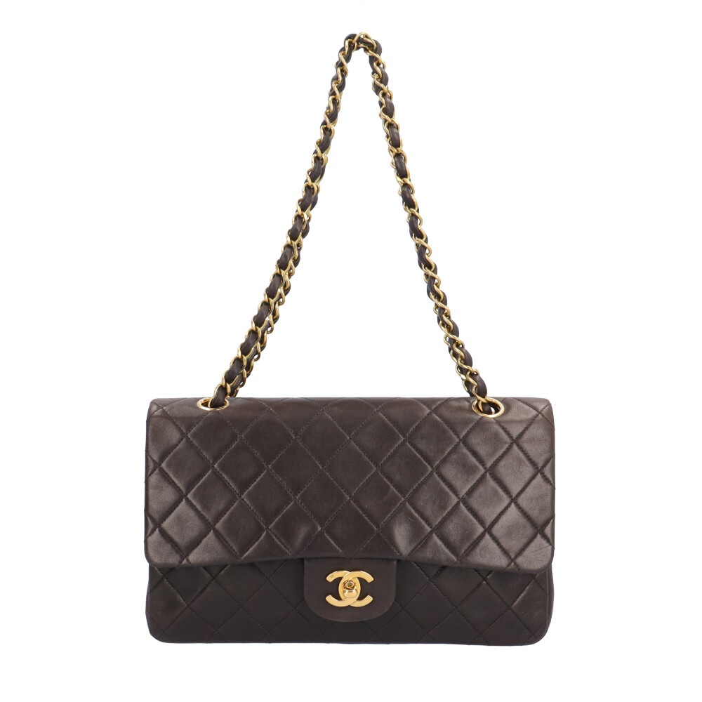 シャネル マトラッセ ショルダーバッグ ラムスキン ブラック CHANEL 中古 231,000円