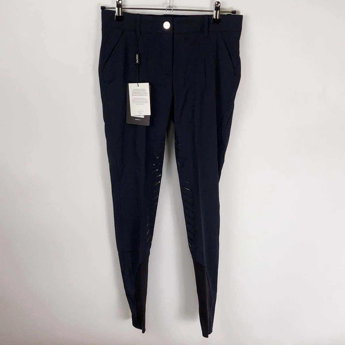 【中古・未使用品】EQUILINE エクイライン Colnlec フルグリップ キュロット 40 ネイビー レディース 乗馬 馬術