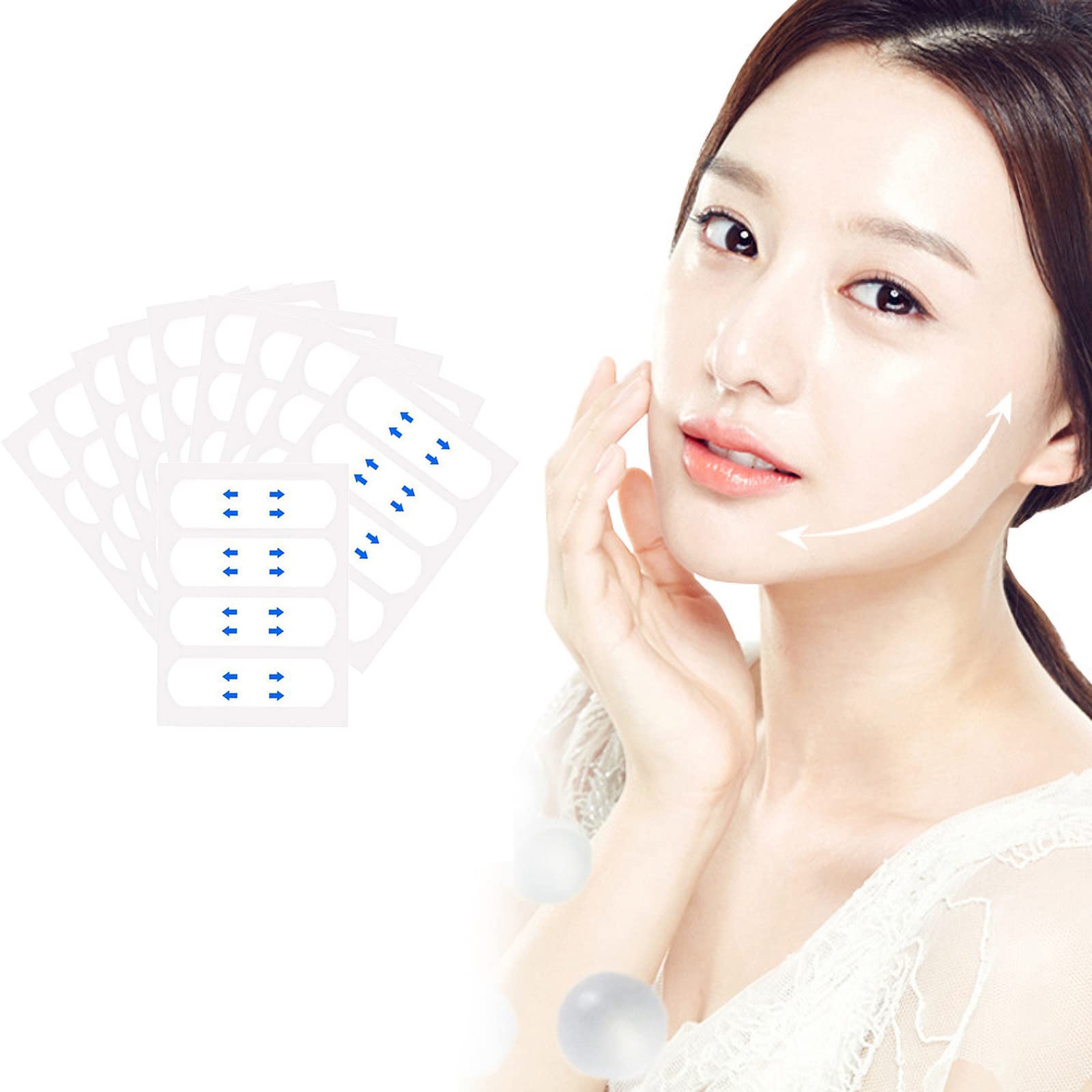 リフトアップテープ 強力 小顔テープ たるみ引き上げテープ 補正 リフトアップ テープ 顔用 極薄 透明 200個入り