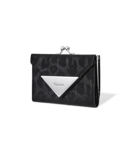 【FENNEC】 TRIANGLE FRAME WALLET - LEOPARD BLACK 財布 正規品
