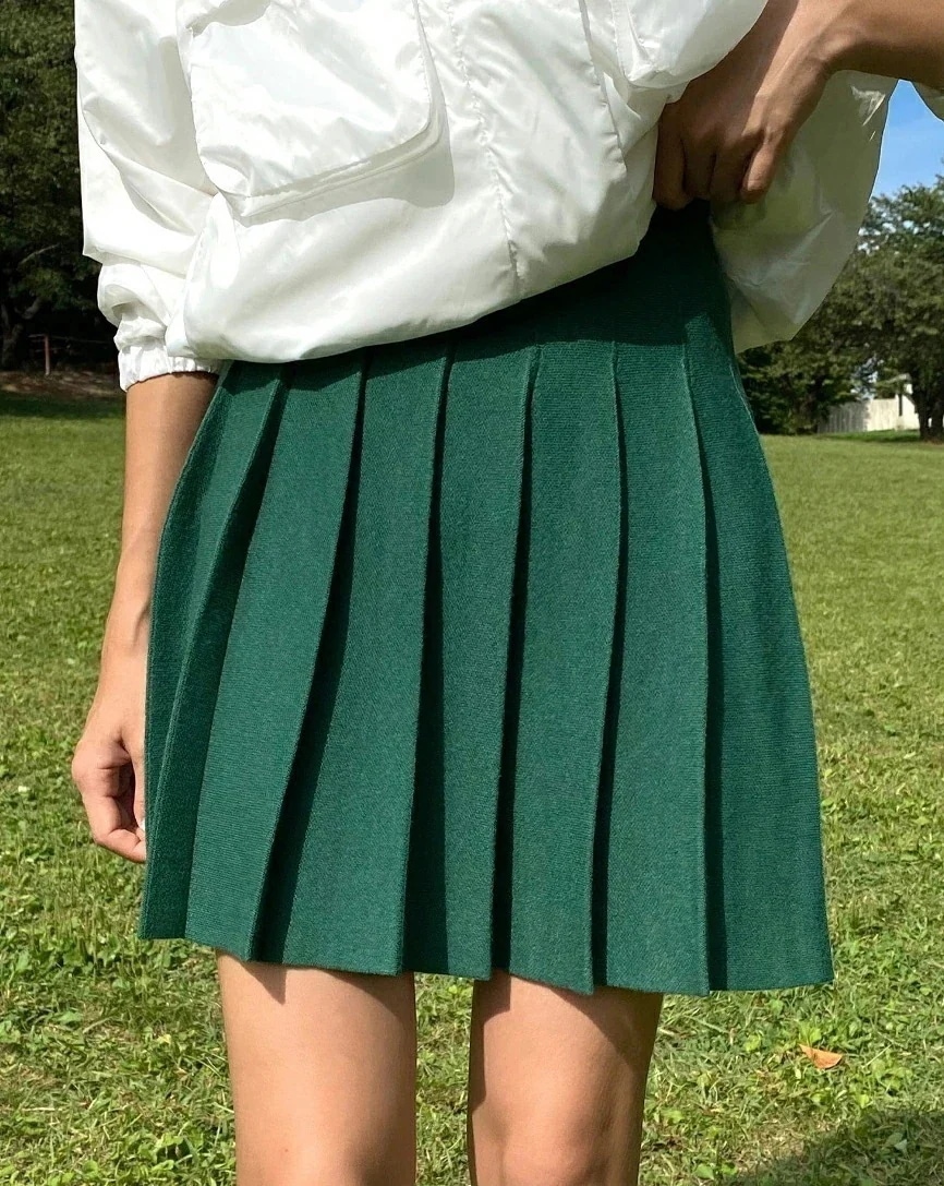 ニットプリーツスカートp449866 レディース 【sk】スカート ミニ丈 ミニスカート プリーツ ニット 単色 無地 シンプル ベーシック かわいい 可愛い キュート ラブリー 秋 冬 韓国ファ