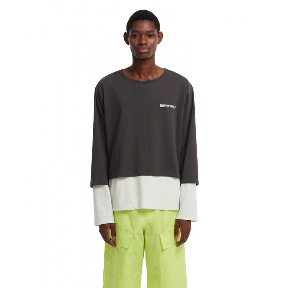 TRUNK PROJECT 88 レイヤード長袖Tシャツ_グレー