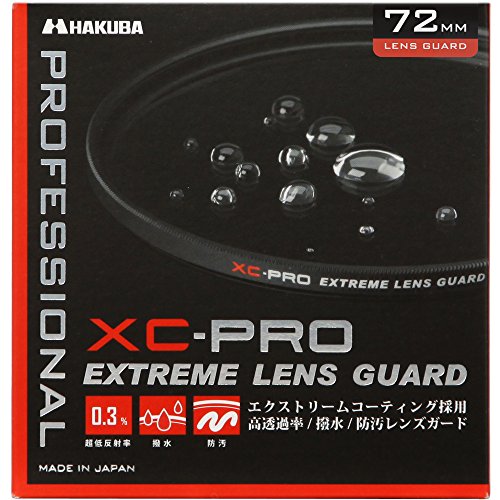 HAKUBA レンズフィルター 72mm XC-PRO エクストリーム レンズガード 高透過率 撥水防汚 薄枠 日本製 レンズ保護用 光学ガラス使用 保護フィルター CF-XCPRLG72 49771