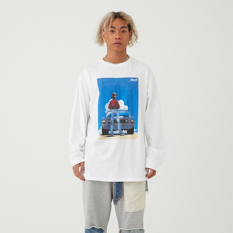 UL:KIN X TREE 13_ARTIST T SHIRT_MUSTANG 1_WH
