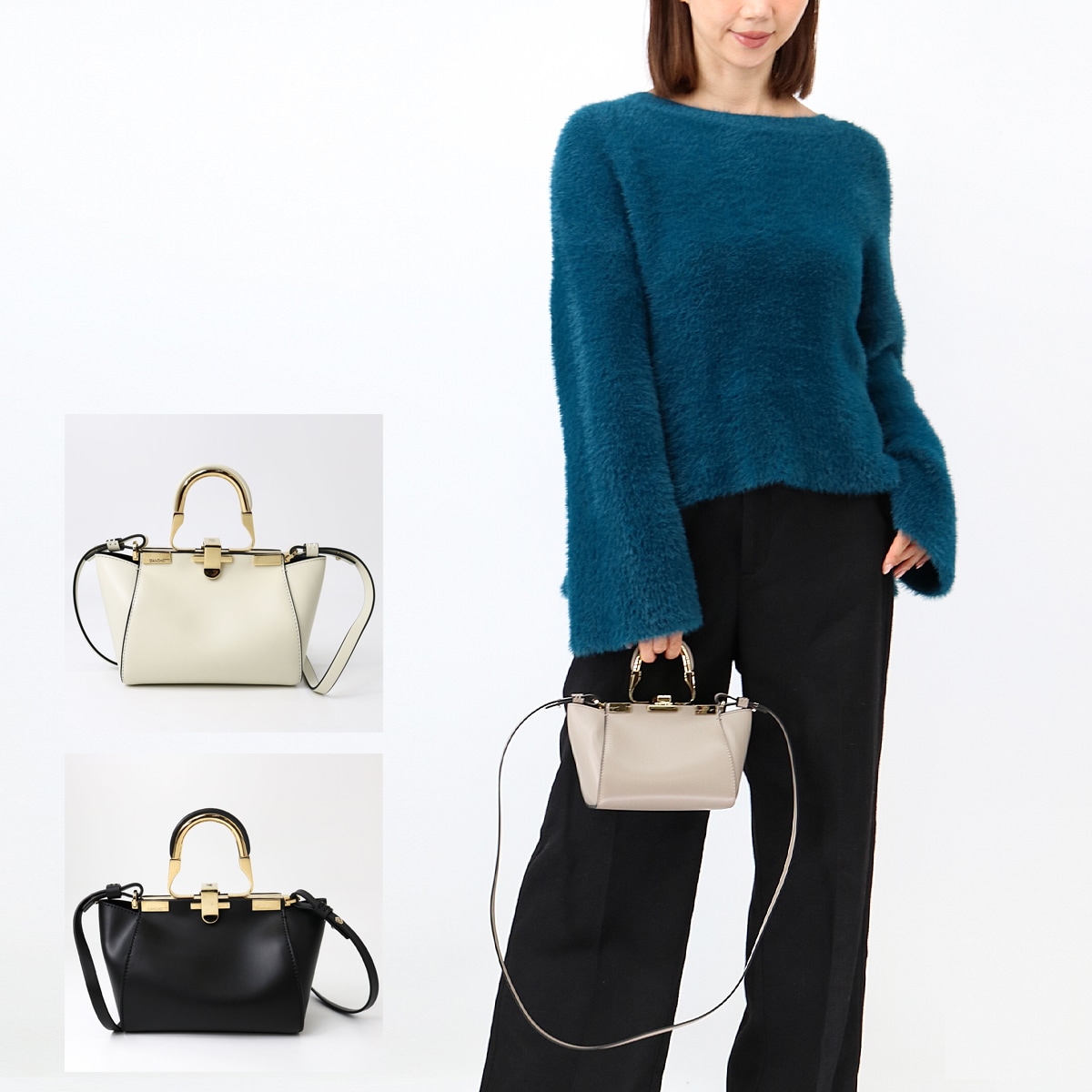 AM MI 718 ショルダーバッグ AMLETO アムレット ハンドバッグ クラッチバッグ ミニバッグ レザー 斜めがけ クロスボディ レディース 鞄 ザンチ