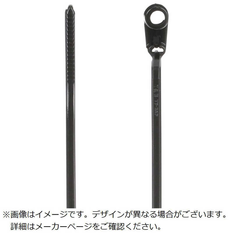 ABB　TY-Rap パネル固定用結束バンド(取付穴付き)パネル固定用結束バンド耐候(黒色)(大袋)取付穴径4.0mm幅4.7X長さ198mm1000本入り　TY635MX