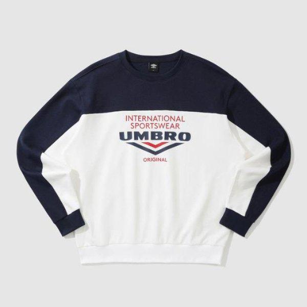 長袖Tシャツ JQS UP321CFS96-NVY ヴィンテージポップ ラウンドネック スウェットシャツ NAVY
