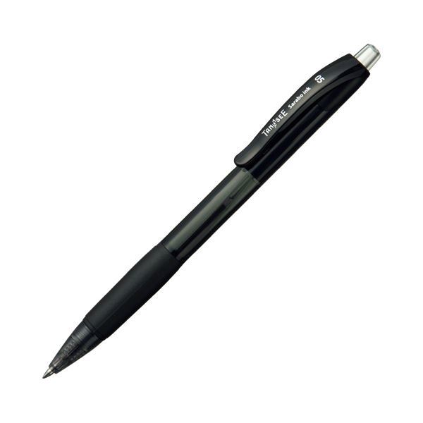 （まとめ） TANOSEE ノック式油性ボールペン（なめらかインク） 0.5mm 黒 1セット（50本） 2セット