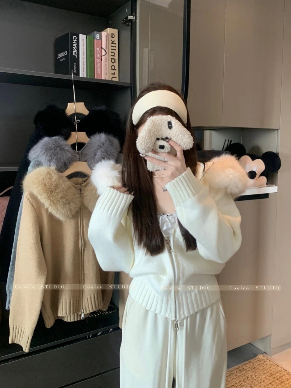 秋冬トップス 長袖 ニットフード付き セーター パーカーアウターおしゃれ 色っぽ 女っぽジャケット丈カジュアルアップシルエットきれいめ大人系ファッションフェミニンサイズフレンチ通学学生襟