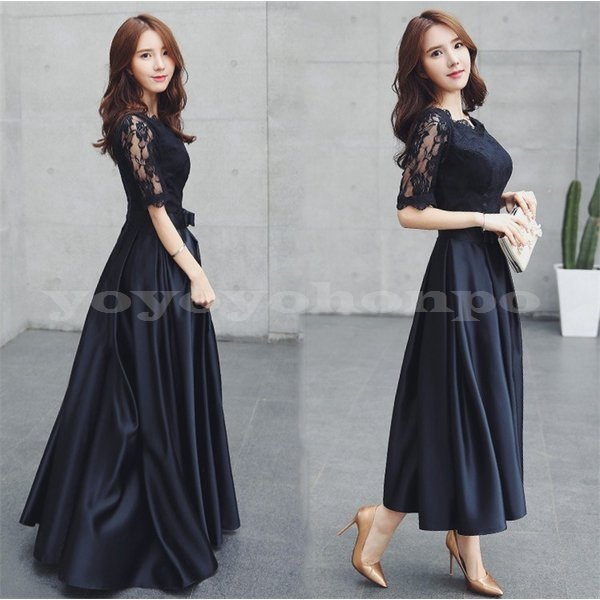 ロングドレス處怙氏パティドレスドレスレディス脂塀ドレスロング嬋パティドレスVネックマキシ嬋燕氏お柵ばれ屈肝氏貧瞳フレア