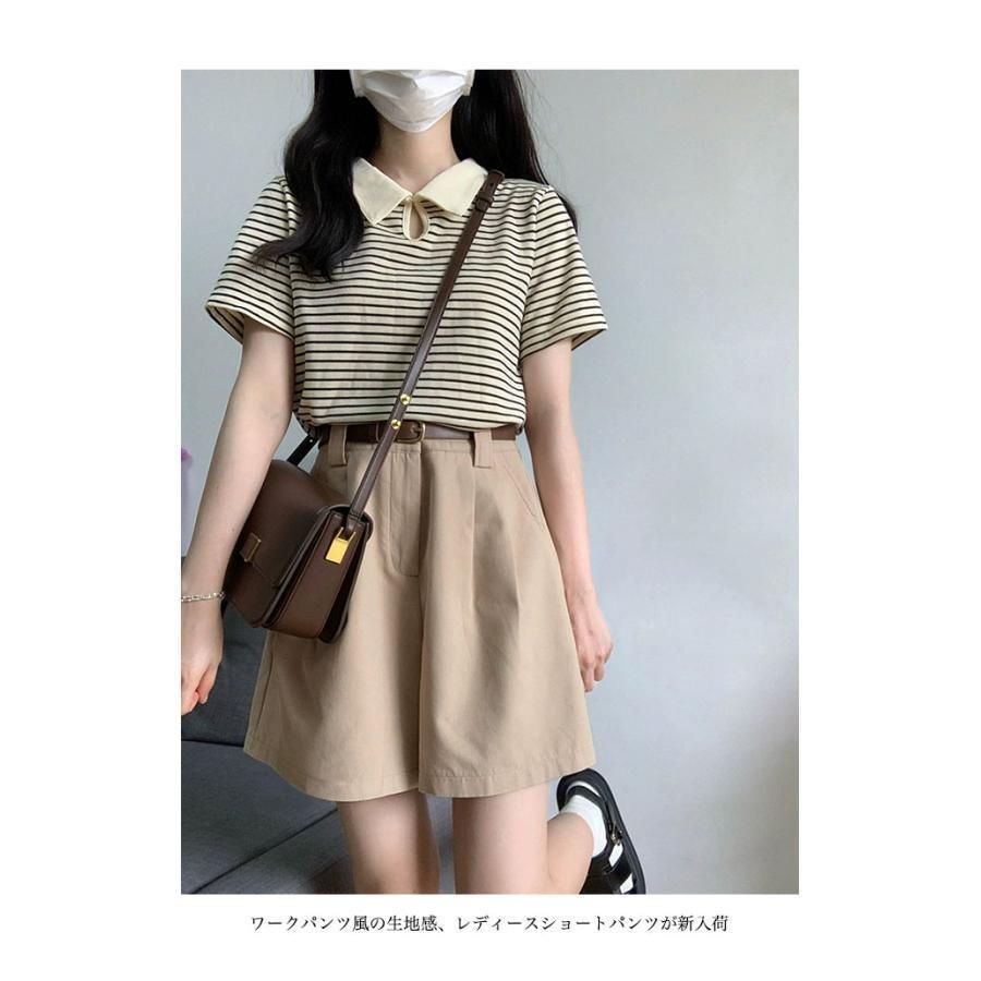 ショートパンツ 夏 レディース 短パン Aライン ワイド裾 サマーパンツ ハイウエスト 3分丈 ズボン 体型カバー Aラインパンツ ワークパンツ 5,166円