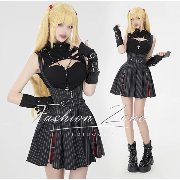 DEATH NOTE　デスノート 風 弥海砂　あまね ミサ コスプレ衣装 ウィッグ 靴 cosplay ハロウィン 演出服 変装