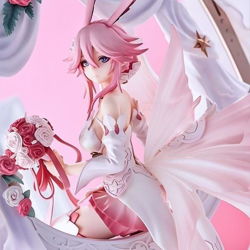 ウェディングドレス美少女花嫁のウサギの耳の優れたバージョンの手作りの置物のプレゼント 6,075円