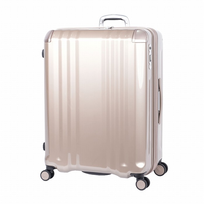 ハードキャリーケース デカかるEdge 拡張タイプ 10泊以上 102L＋18L ALI-089-102-SG シャンパンゴールド