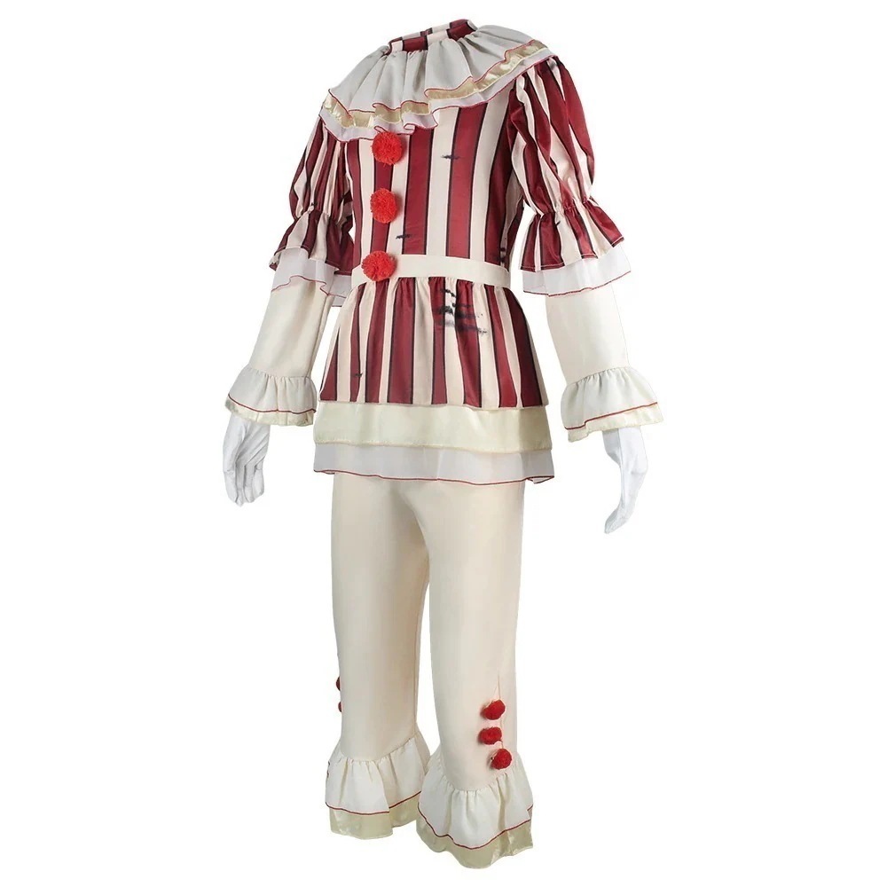 【迅速な出荷】ハロウィーンピエロ舞台演出服ホラー邪悪ピエロコスプレコスプレ舞台衣装