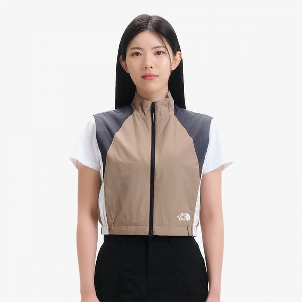 [ノースフェイス公式] NV3BR30Kホワイトレーベル女性用スロープベスト_ダークベージュ