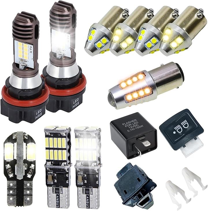 HS5 LED ヘッドライト ポジションライト ナンバー灯 テールライト ウインカー ウインカーリレー ウインカースイッチ ヘッドライトスイッチ カウル クリップ 15個 セット