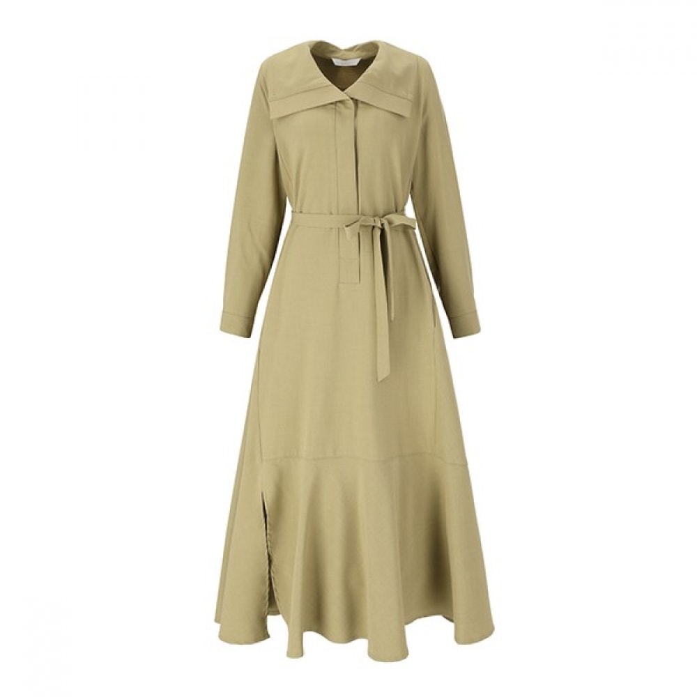 (ニューヨーク訪問) ワイドカラーのAラインドレス (VY8OP22)