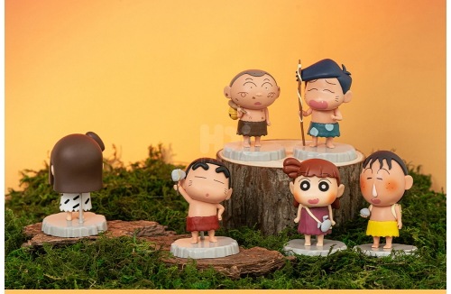 【クレヨンしんちゃん】原始時代フィギュア 15個入りセット 野原しんのすけ アニメ キャラクター グッズ コレクション まとめ売り