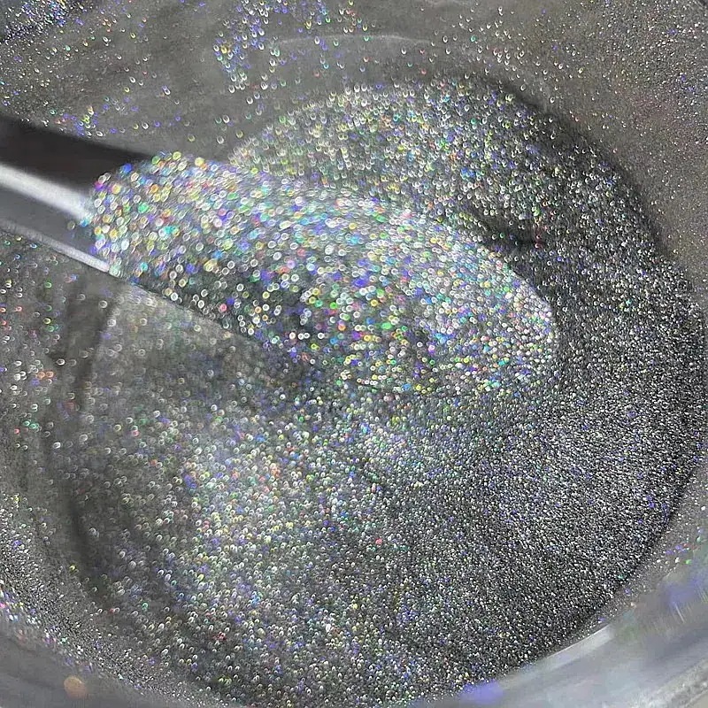 フラッシュ レーザー ガラス壊れたダイヤモンド ミラー明るいカラフルな反射パウダー ネイル アート用反射カラフルな接着剤粉末缶