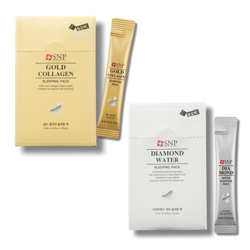 [スリーピングパック1+1] ゴールドコラーゲン スリーピングパック スティック型 4ml×20包+ダイヤモンドウォーター スリーピングパック スティック型 4ml×20包 4,875円