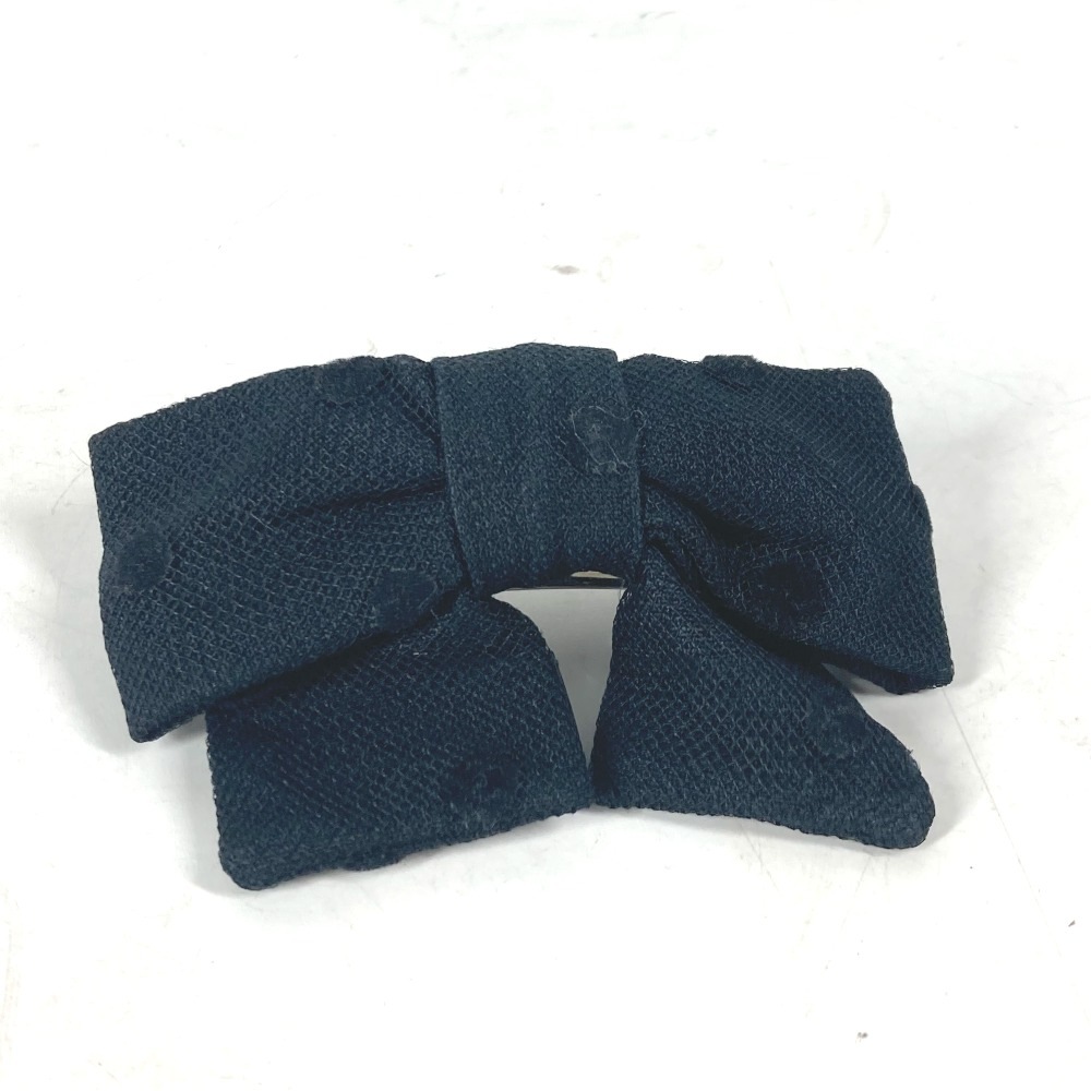 バレッタ ドット 水玉 14C アクセサリー ヘアアクセサリー キャンバス ブラック