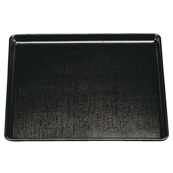 尺2 布目正角トレー/おぼん 黒SL 36736720mm ノンスリップ 日本製 食洗機対応 和食 レストラン 店舗 お店