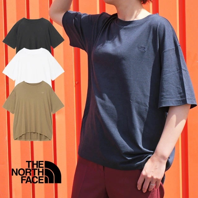ザ・ノース・フェイス Tシャツ レディース NTW32542 ショートスリーブラウンドヘムビッグティー トップス アパレル 半袖 ロゴ ワンポイント 丸首 刺繍 ティーシャツ 黒 白 紺 ベージュ 服
