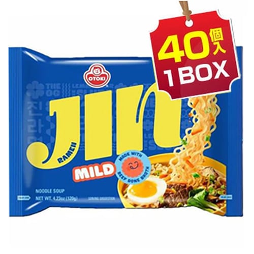 【パッケージ変更】【まとめ買いお得】ジンラーメン(1BOX = 120gｘ40個入マイルド味) 韓国ラーメン