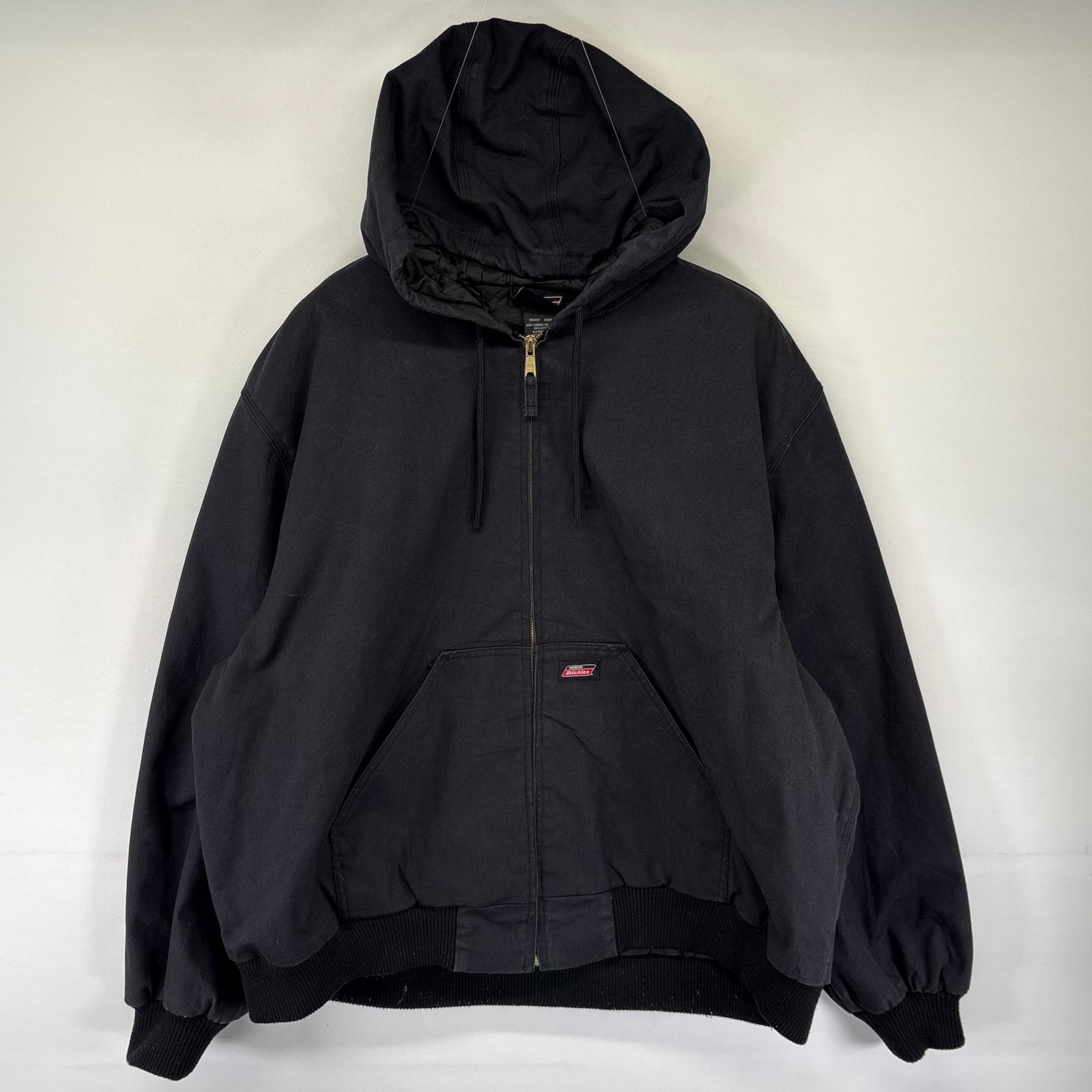 古着 ダック ジャケット アクティブJKTタイプ ワーク 大きいサイズ 2XL ブラック系 メンズ