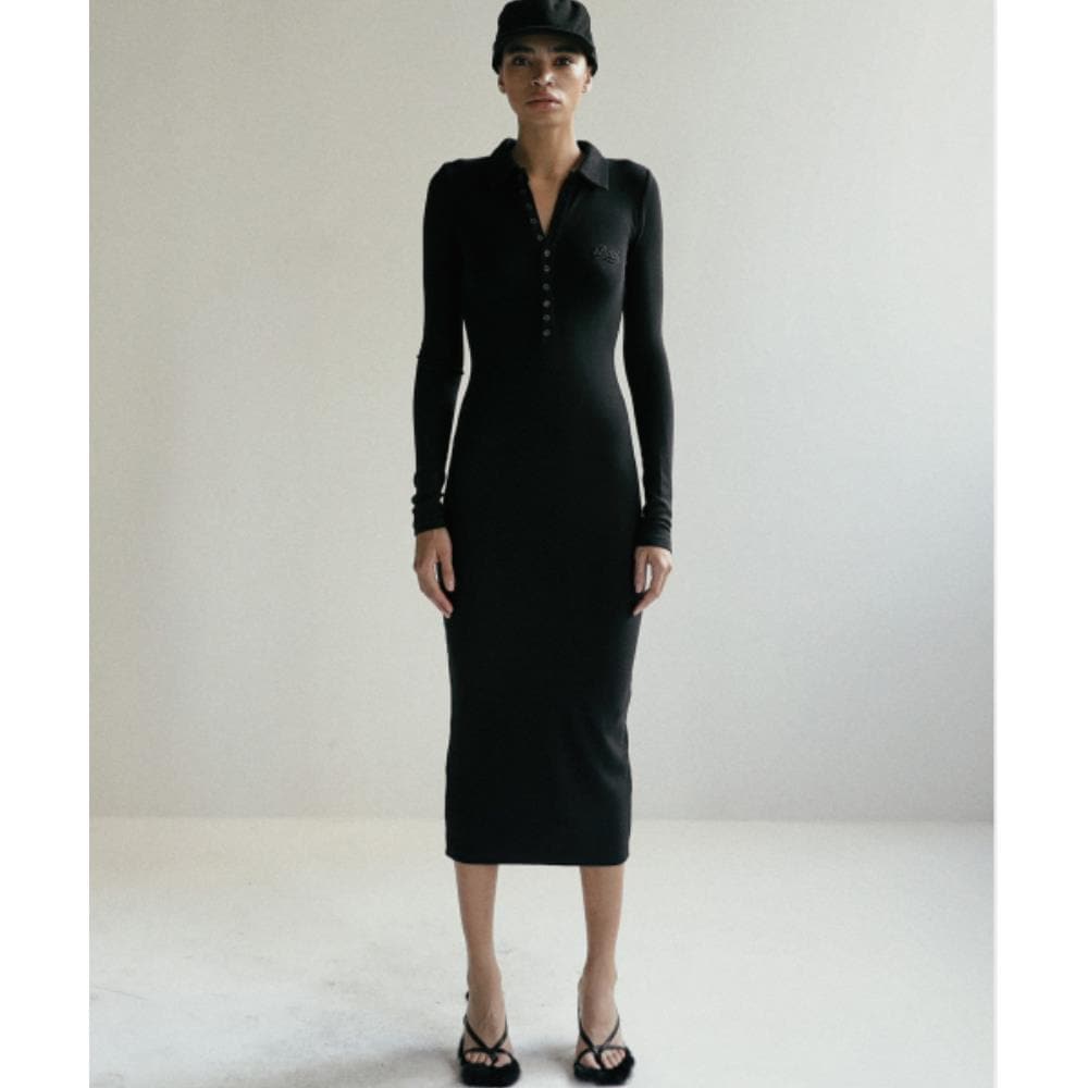 BADBLOOD Beyond Soft Polo Dress Black w-drs24-020