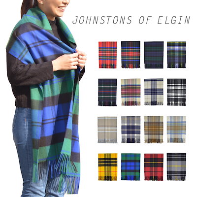 ジョンストンズ　中判　マフラー　スカーフ　グレースチュワート　タータンチェック ジョンストンズ 中判 マフラー スカーフ グレースチュワート タータン