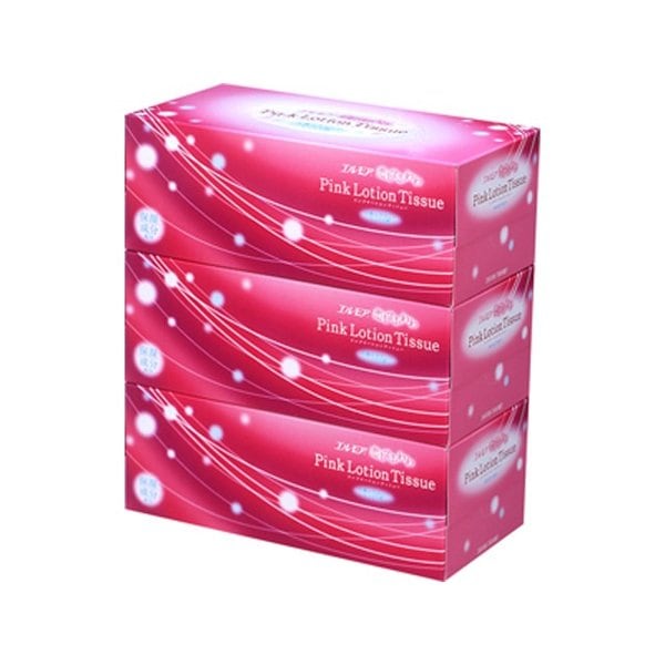 箱ティッシュ エルモア ピンク ローションティシュー 恋してふわわ180W 3箱入り X10パック 7,308円