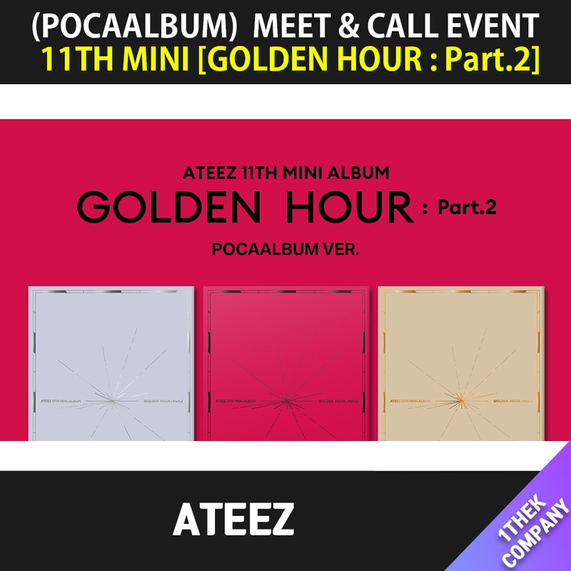 [makestar 対面/ビデオコール特典]（3種セット）(POCAALBUM) ATEEZ [GOLDEN HOUR : Part.2]
