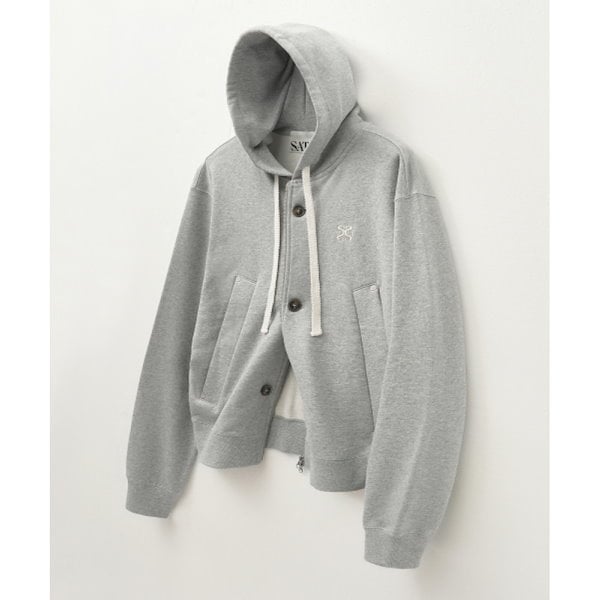 Qoo10] SATUR テオコットンオールデイフーディージップア