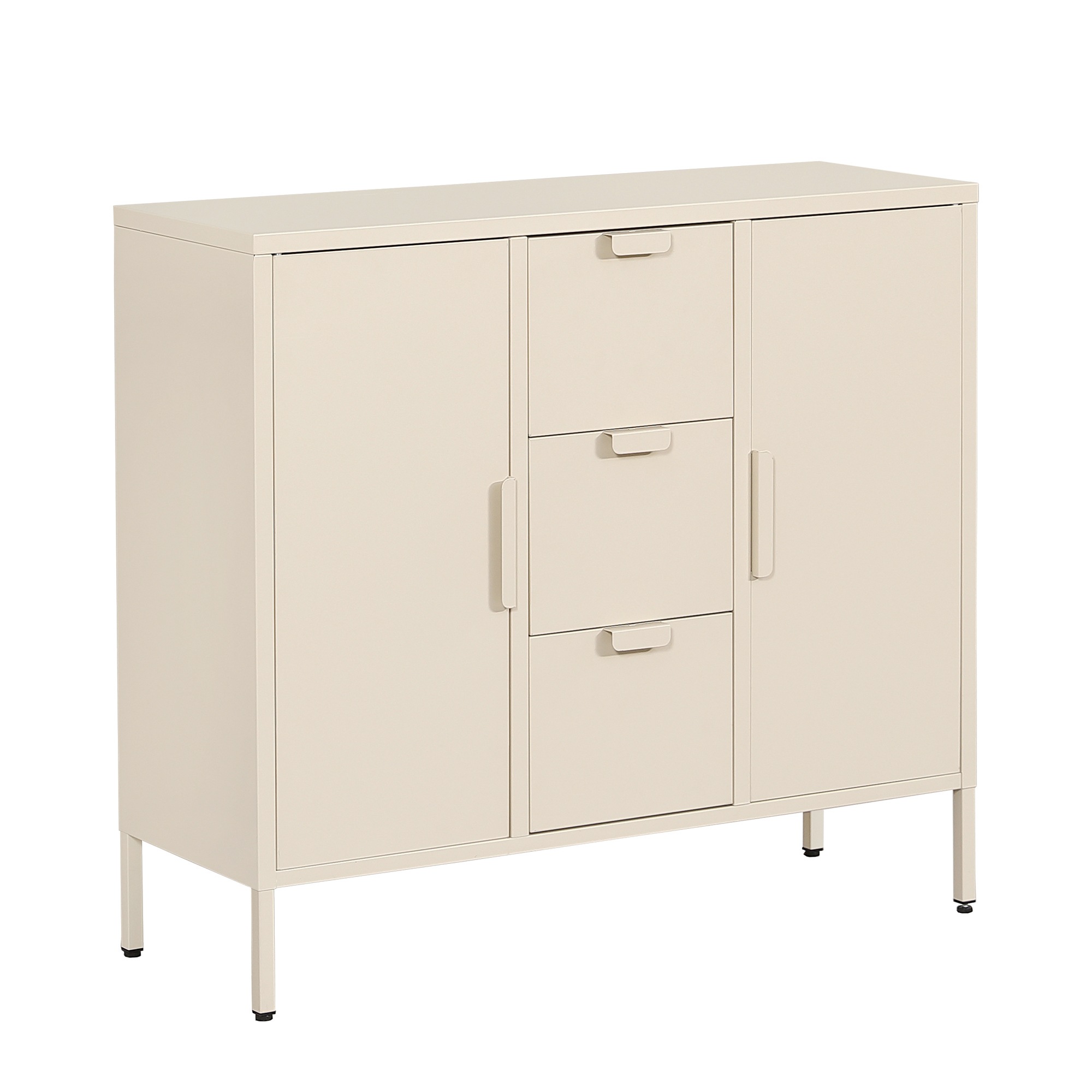 送料無料240キャビネット スチール サイドボード メタル 金属製 扉付き 引き出し付き テレビ台 収納棚 おしゃれ リビング モダン 棚 スチールチェスト 書類 韓国インテリア 扉 金属製キャビネッ