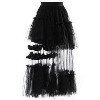 ボトムス スカート フレアスカート ミモレ丈スカート シースルー レース シャーリング フレア かわいい 大人可愛い きれいめ シンプル カジュアル 大人 上品 かっこいい 大人女子 こなれ