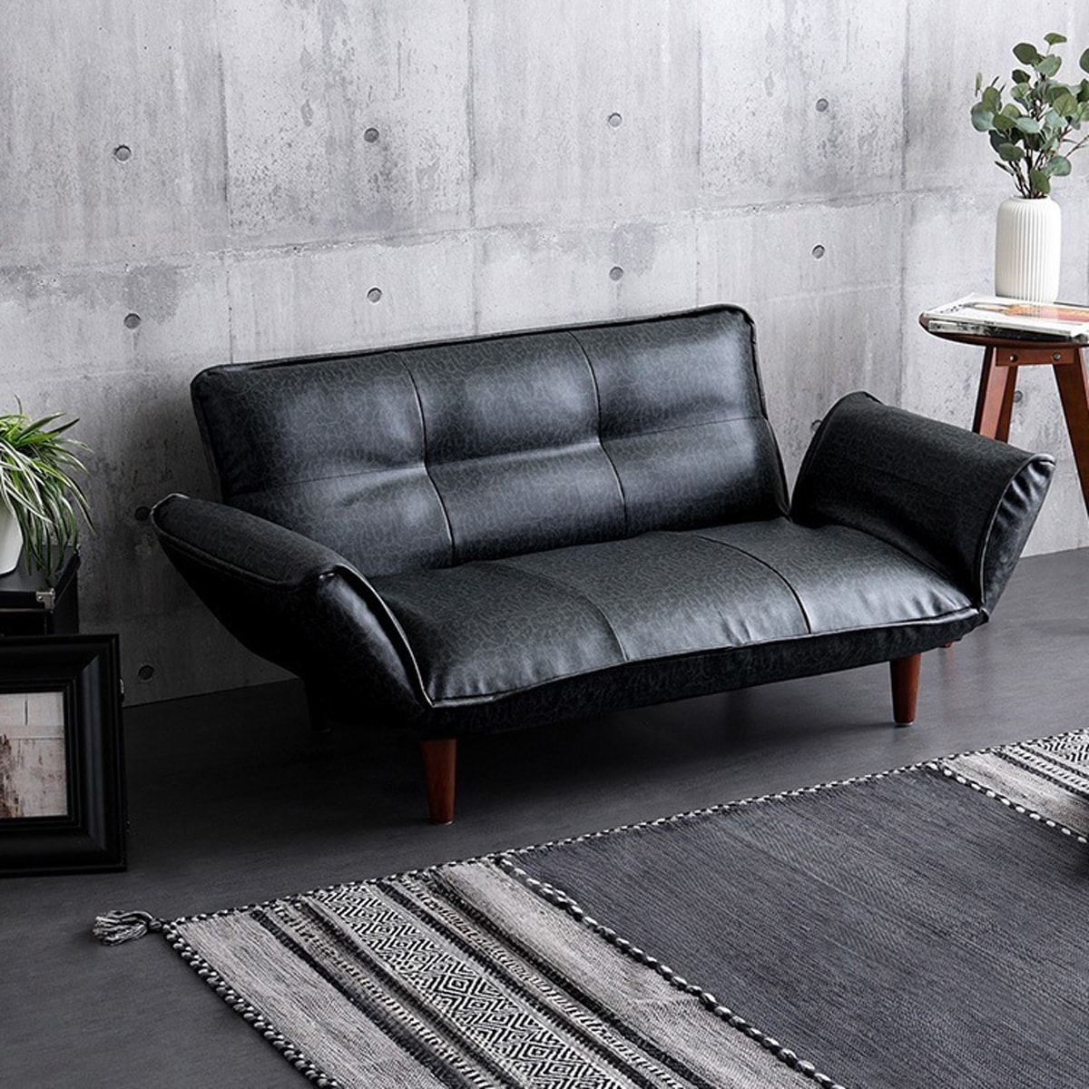 絶妙な弾力のヴィンテージカウチソファ LUKAS-ルーカス-ヴィンテージソファ 2人掛け PVC