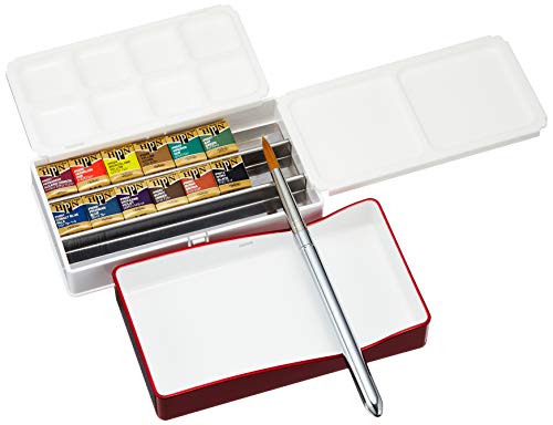 ホルベイン 固形水彩絵具 アーチストパンカラー 12色セット パームボックス PN691 ハーフパン