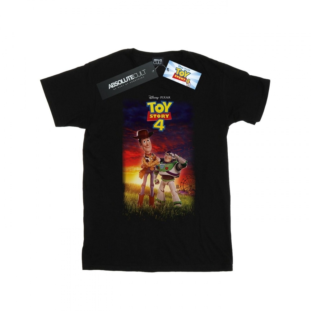 (英国より直送) Disney メンズトイ・ストーリー 4 バズ・アンド・ウッディー・ポスター Tシャツ