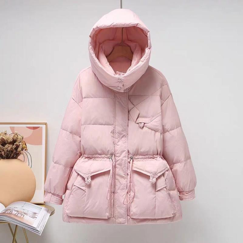 秋服 レディース ファッション オシャレ カワイイ シンプル 大人カワイイ 大きいサイズ ダウン コットンコート ウエスト スリム ジャケット 綿 コート