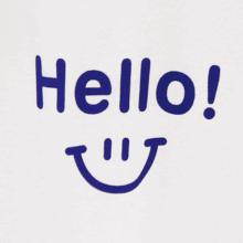 WMG HELLO 胸プリント半袖Tシャツ