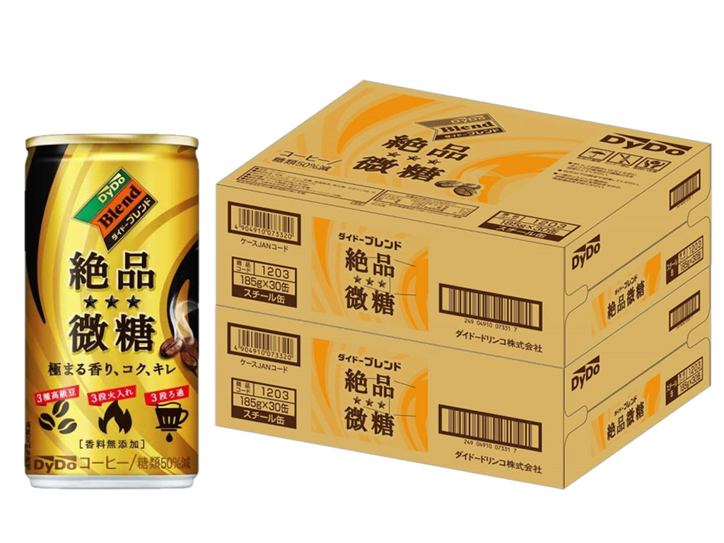 【送料無料】DyDo ダイドー 絶品微糖 185ml60本
