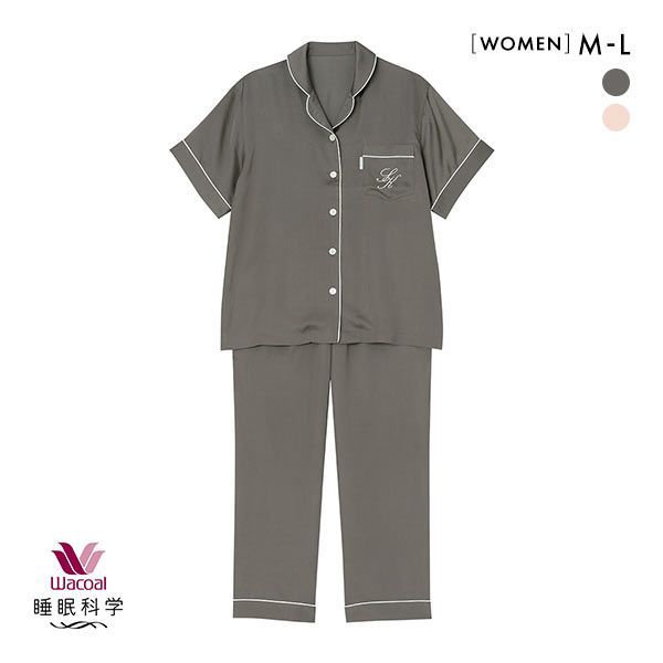 ワコール Wacoal スイミンカガク 睡眠科学 シルクのような肌ざわり レディース シャツパジャマ