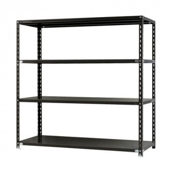 スチールラック　NC1500-15　4段 間口1500x奥行450x高さ1500mm　ブラック