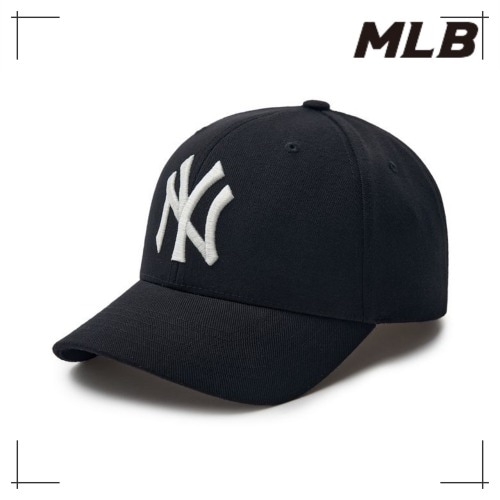 MLB公式正規品 キャップ New Fit Stretch Ball Cap NY (Black)