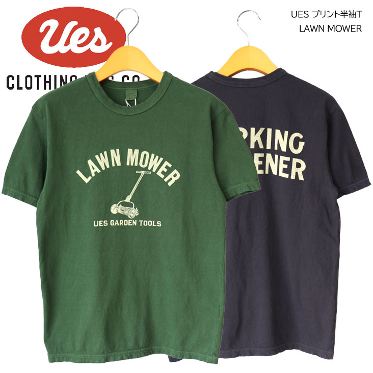 UES ウエス プリント半袖Ｔ LAWN MOWER レトロ アンティーク ヴィンテージ Tシャツ オーガニックコットン オーガニック コットン 綿100％ 652308