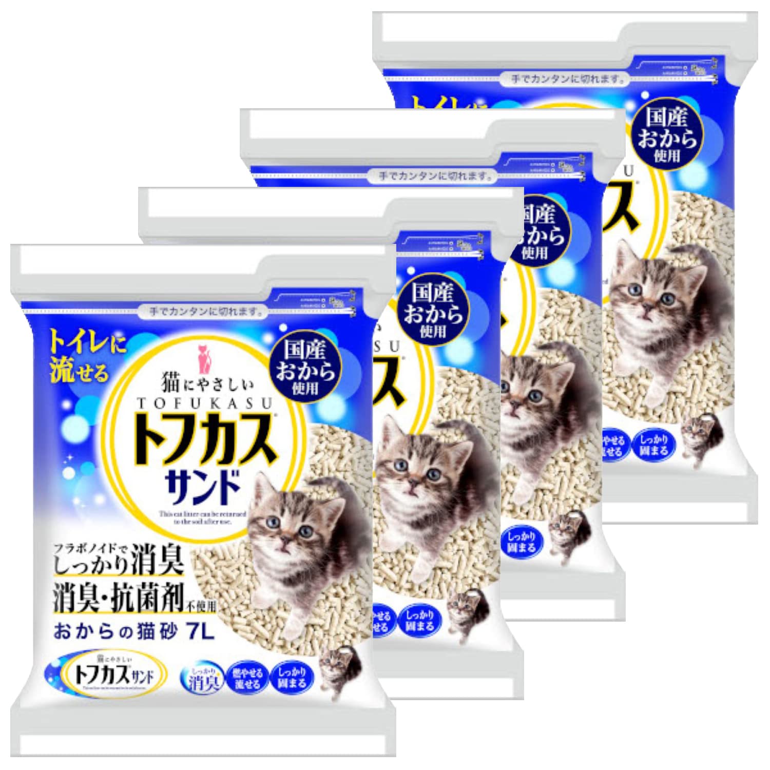トフカスサンド 猫砂 7L×4個 (ケース販売)