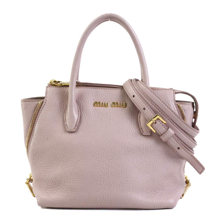 ミュウミュウ MIUMIU ハンドバッグ 斜め掛けショルダーバッグ レザー ピンク レディース h30179f 29,452円