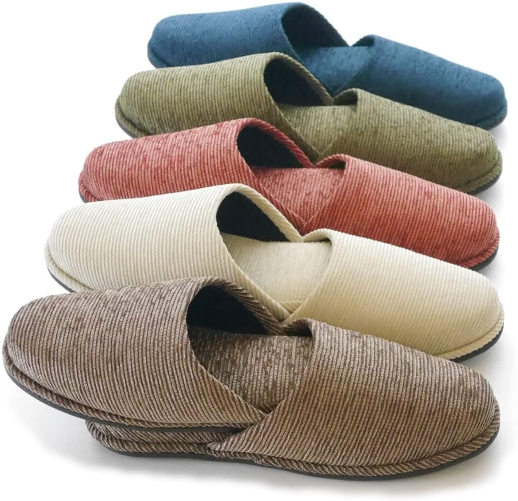 Chausse 5足セット 来客用スリッパ モール無地 通年用 外寸27ｃｍ 8a31-1